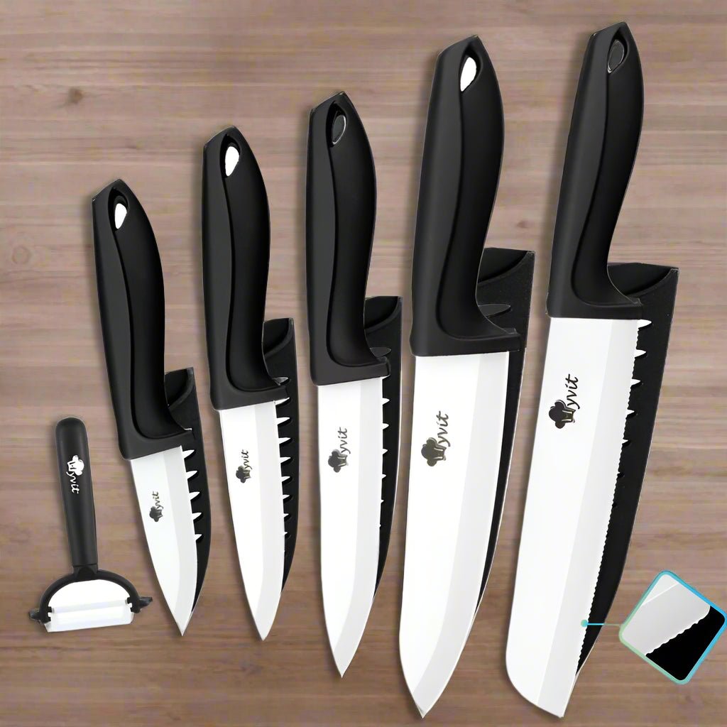 Couteau cuisine céramique avec support de rangement pratique