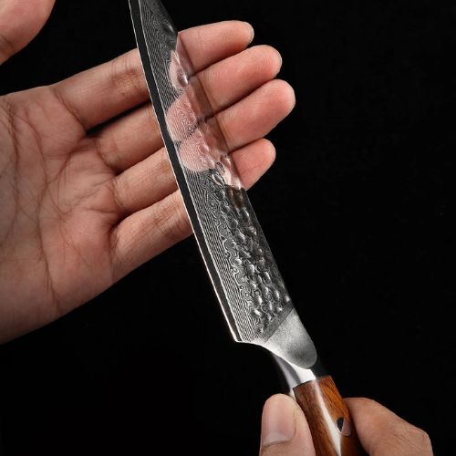 couteau japonais santoku acier damas