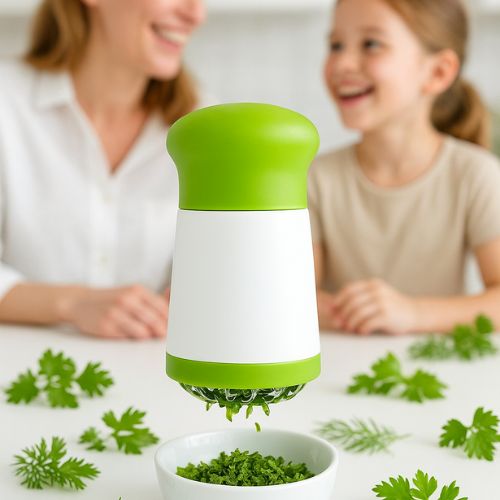 Hachoir manuel pour herbes fraîches - coupe rapide et uniforme
