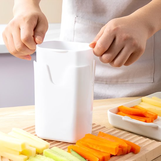 Résultat de découpe parfaite avec le coupe légume