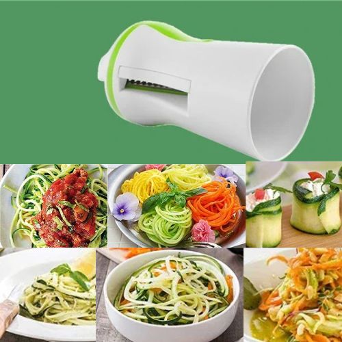 Spirales de legumes créées avec coupe légumes spirale
