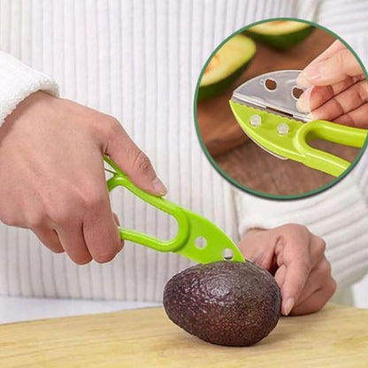 Couteau cuisine avocat 3-en-1 multifonction pour fendre dénoyauter trancher
