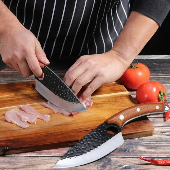 Couteau cuisine chef professionnel avec lame ultra-tranchante