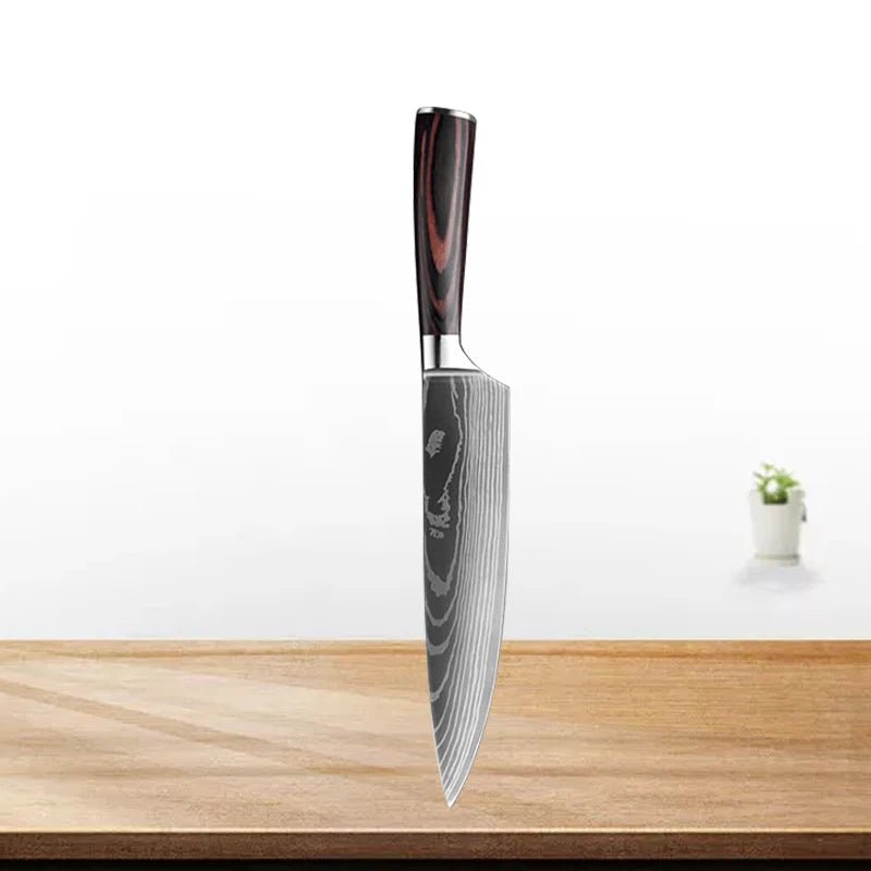  Couteau cuisine professionnel avec lame en acier inoxydable