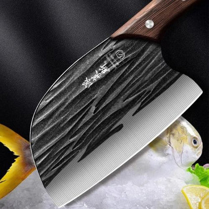 L'acier inoxydable du couteau japonais est formidable.