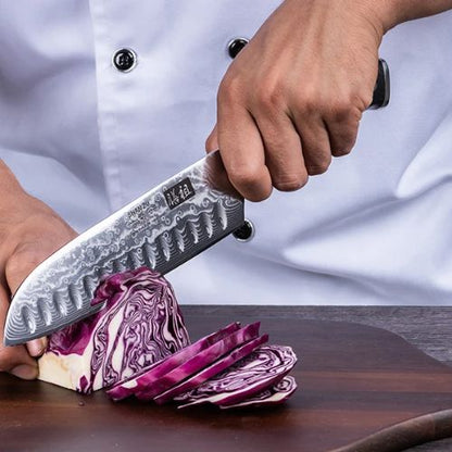 Couteau japonais santoku SHANZU coupant chou