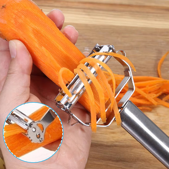 Couteau à Éplucher Double Face Avec Boîte De Rangement - Éplucheur Légumes Multifonction