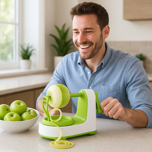Eplucheur pomme multifonctionnel tournant manivelle
