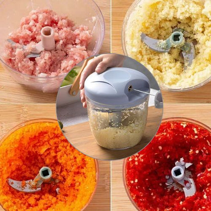 Hachoir manuel 900ml avec lames en acier inoxydable