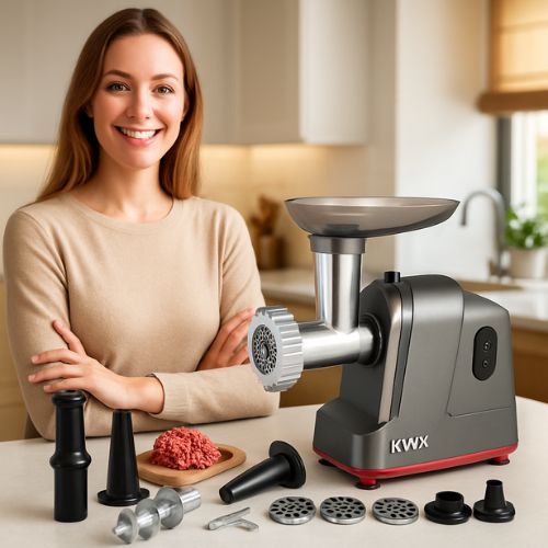 Hachoir a viande avec outils et accessoires
