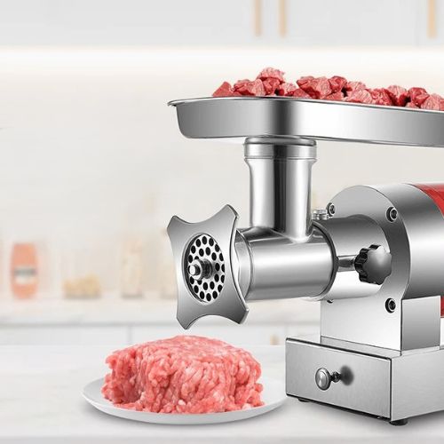 Hachoir a viande professionnel 1100W rouge
