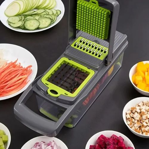 Mandoline cuisine 16 en 1 avec lames en acier inoxydable
