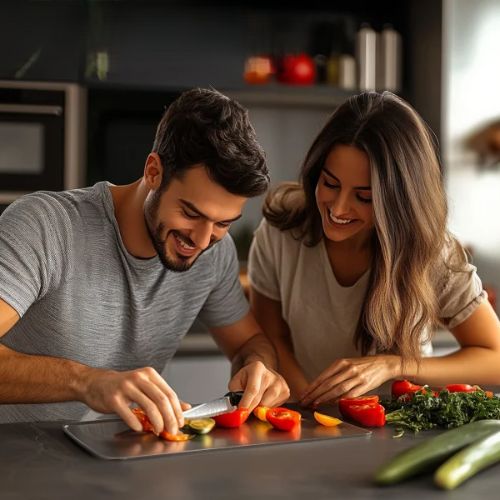 planche-a-decouper-en-titane-repas