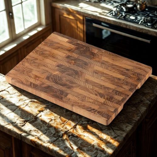  Planche bois a decouper à de teck finition professionnelle