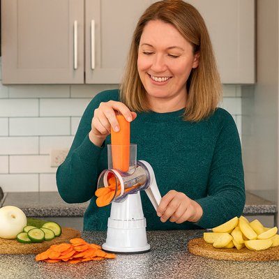 Râpe à légumes manuelle rotative multifonction
