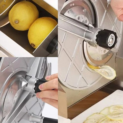 trancheuse rotatif avec ajustement epaisseur
